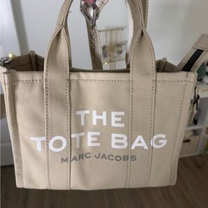 Marc Jacobs Tan Canvas Tote Bag